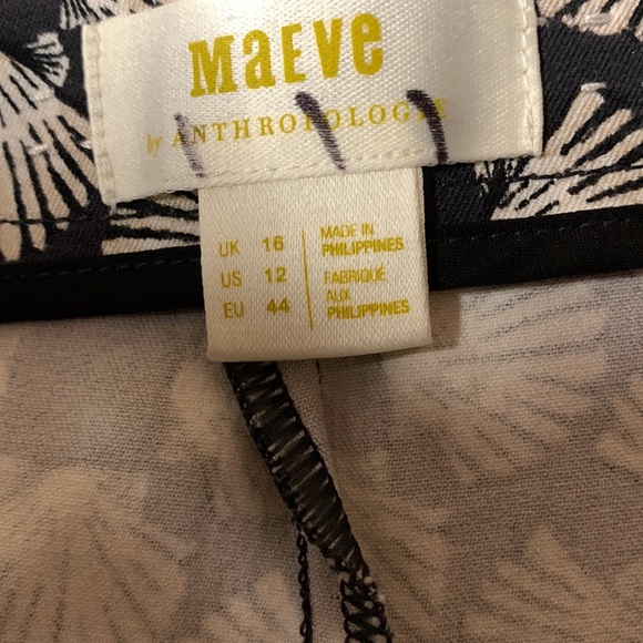 Anthropologie Maeve Micro Mini Seashell Printed High Waist Shorts Women Size 12 - Picture 5 of 5